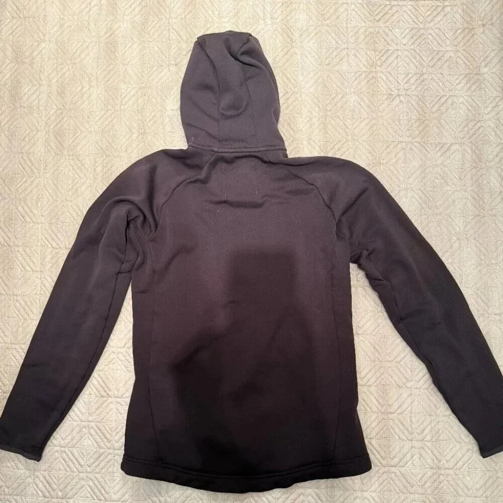 Black Women's Warm Thin Fleece Zip Up With Hoodie, MEC,  US S - Picture 6 of 8